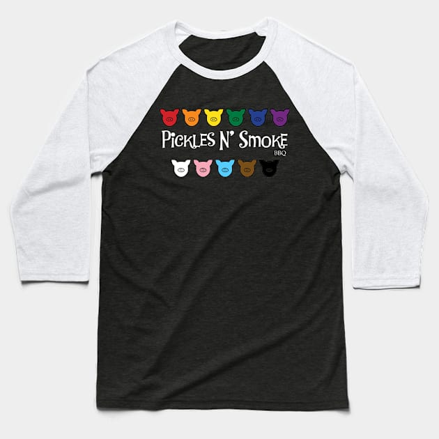 PRIDE Progress Pickles N Smoke BBQ Baseball T-Shirt by picklesnsmoke